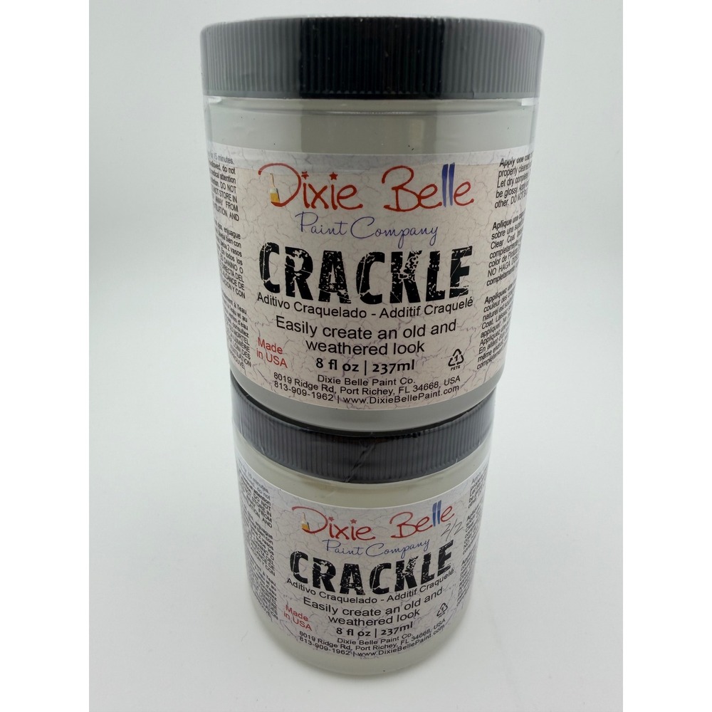 Dixie Belle Paint Company Crackle Medium 8oz Weathered Look Additive 2 Jars
